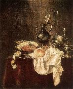 HEDA, Willem Claesz. Ham and Silverware wsfg Sweden oil painting reproduction